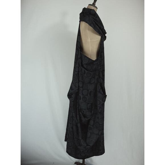 COMFY USA 1X Funky Black and White Dress / Long Tunic 1X #0036 ARTWEAR Design - Picture 6 of 6